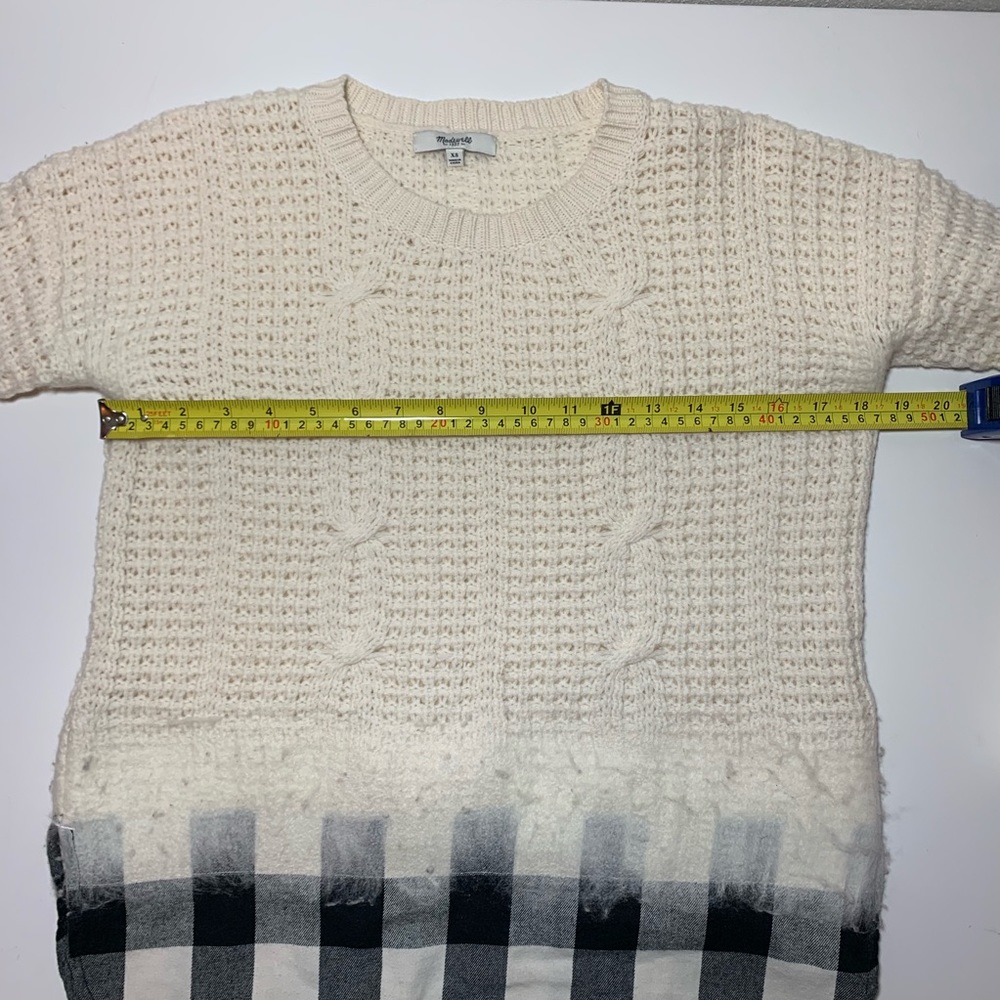 Madewell Winterblend Knit Buffalo Plaid Sweater XS - Picture 3 of 8